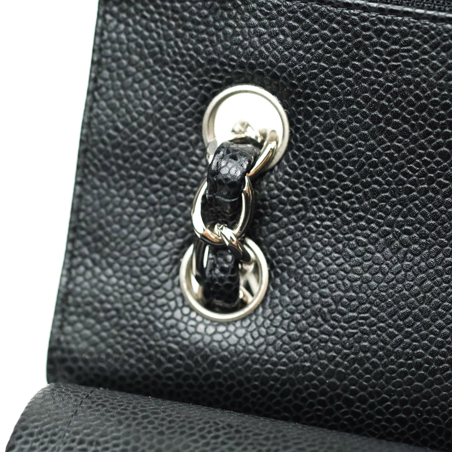 Chanel Classic Jumbo Double Flap Black Caviar Silver Hardware⁣⁣