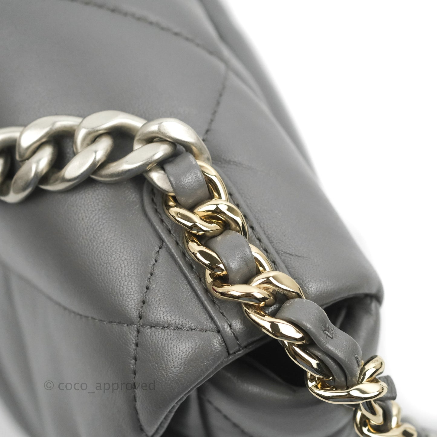 Chanel 19 Small Dark Grey Mixed Hardware