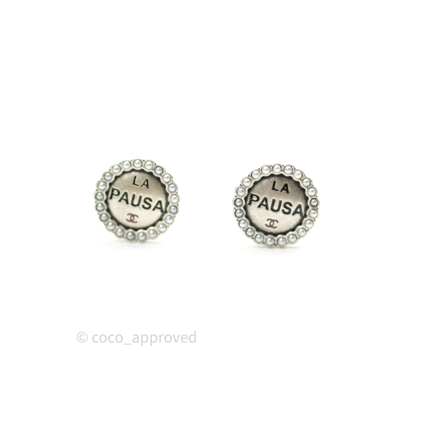 Chanel La Pausa Round Earrings