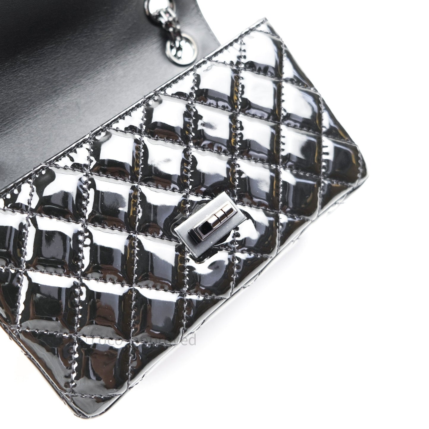 Chanel Mini Reissue 224 So Black Patent Black Hardware