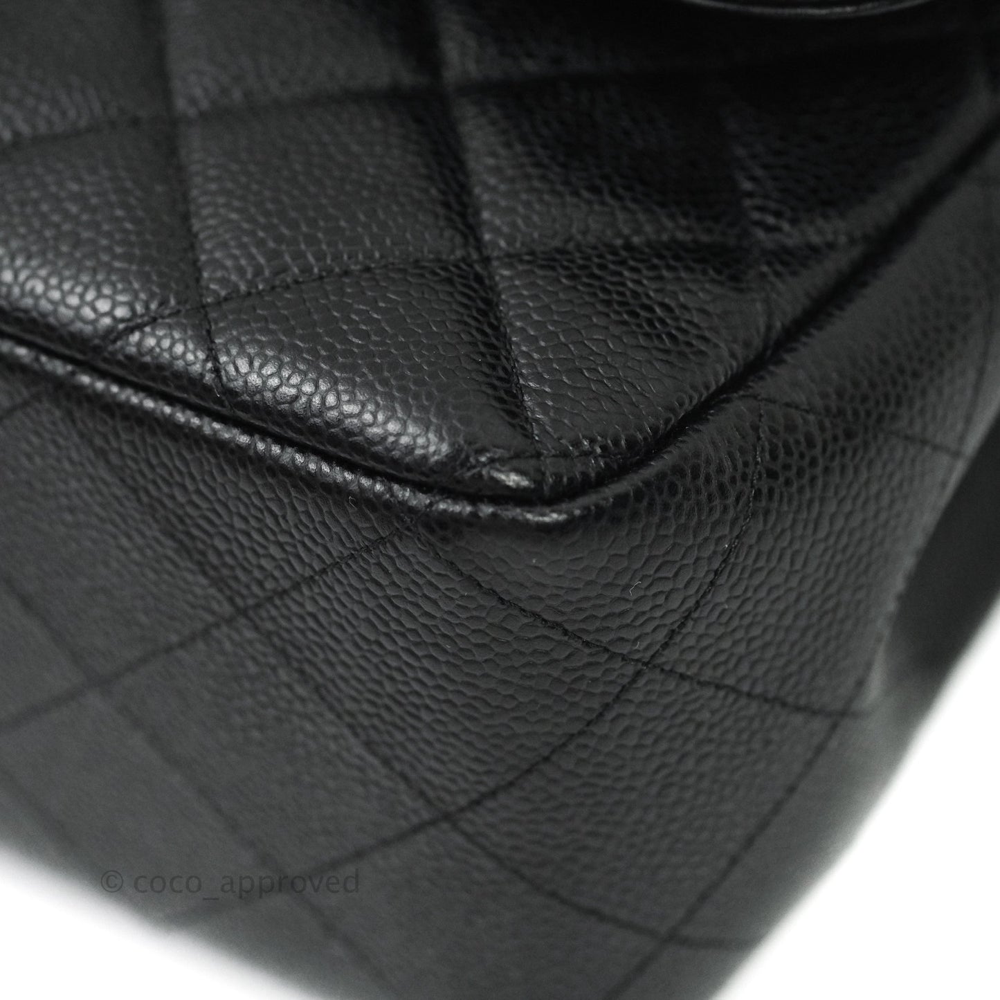 Chanel Jumbo Single Flap Black Caviar Gold Hardware⁣⁣