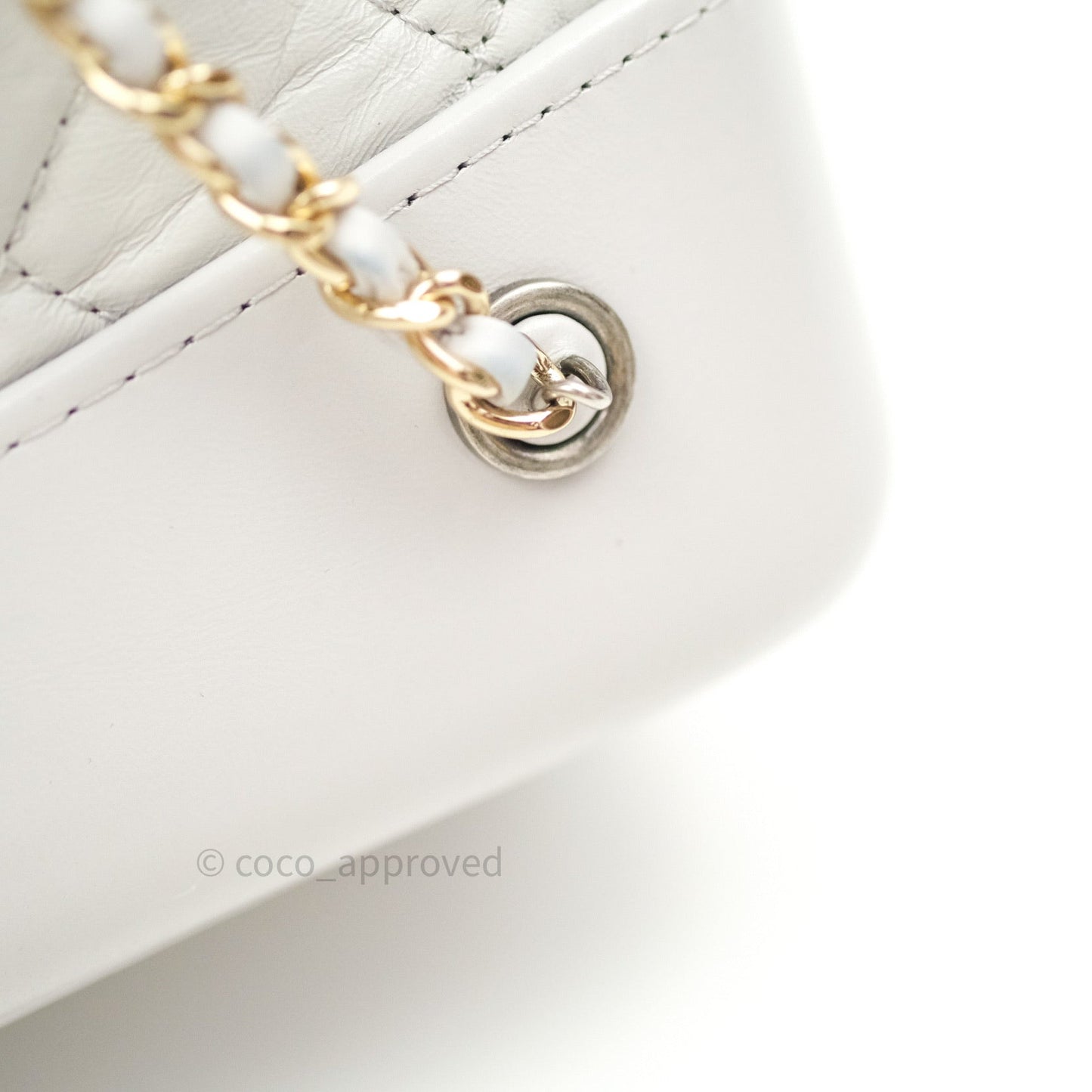 Chanel Gabrielle Backpack Black Aged Calfskin Small Light Grey
