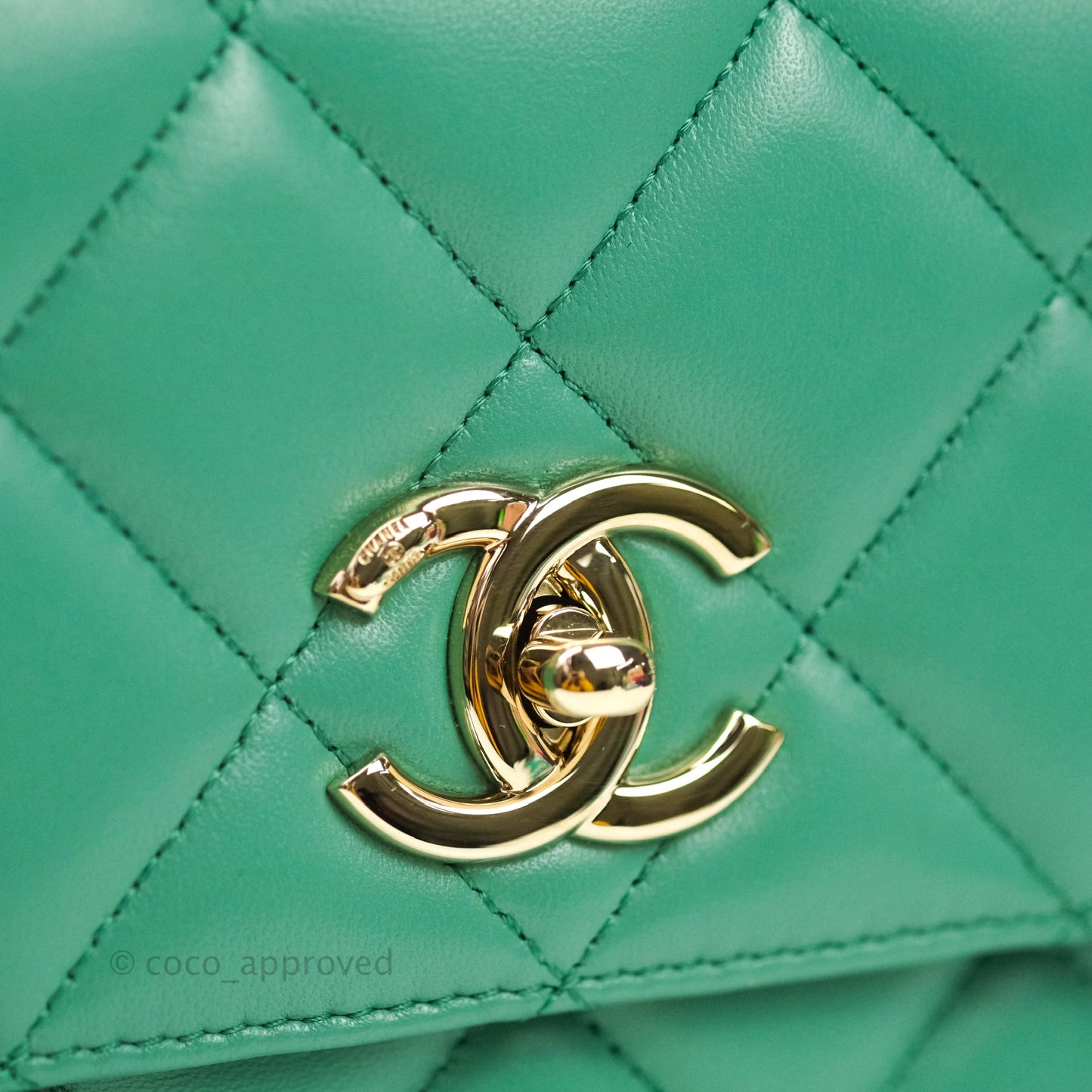 Chanel Trendy CC Small Mint Green Lambskin Gold Hardware