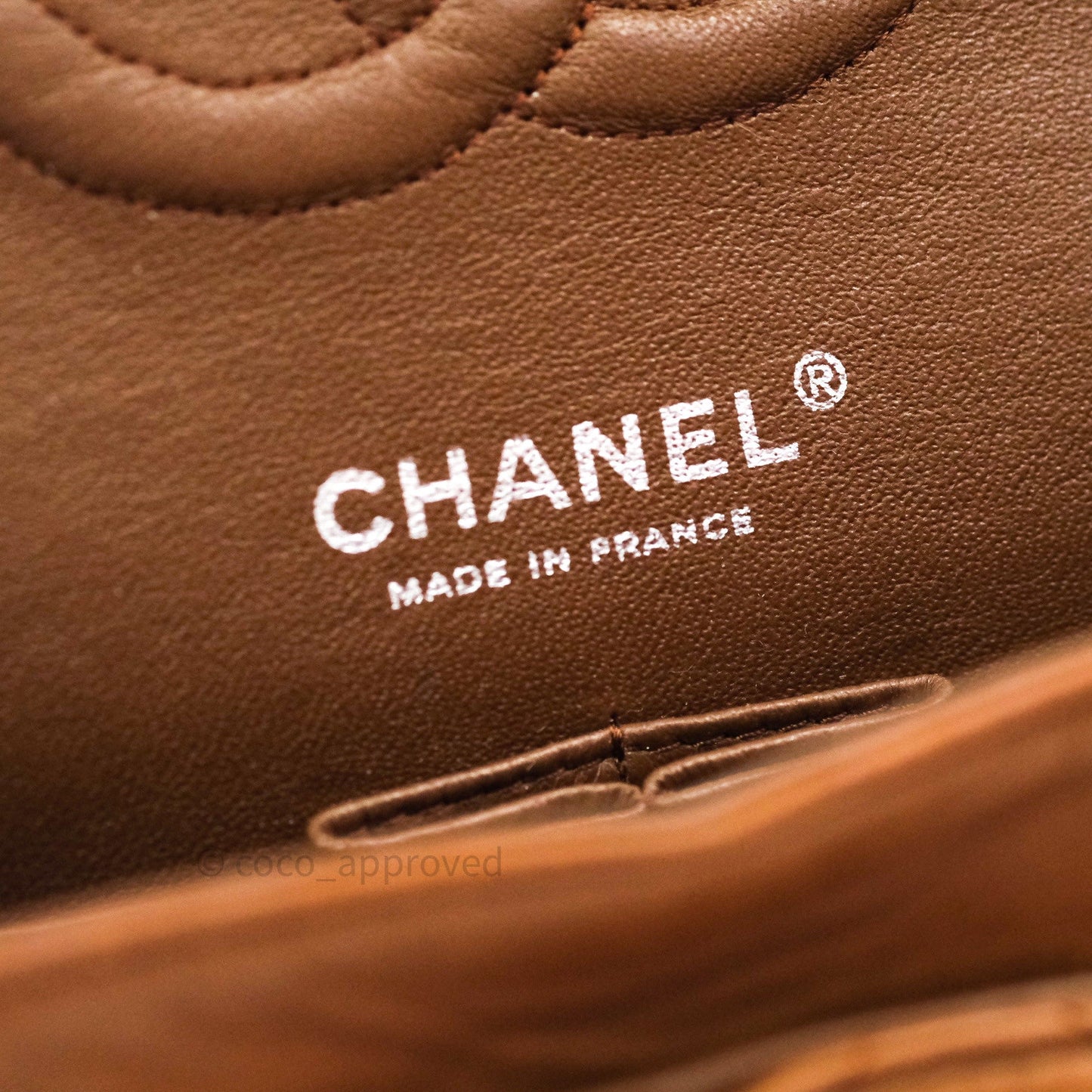 Chanel Classic M/L Brown Lambskin Silver Hardware