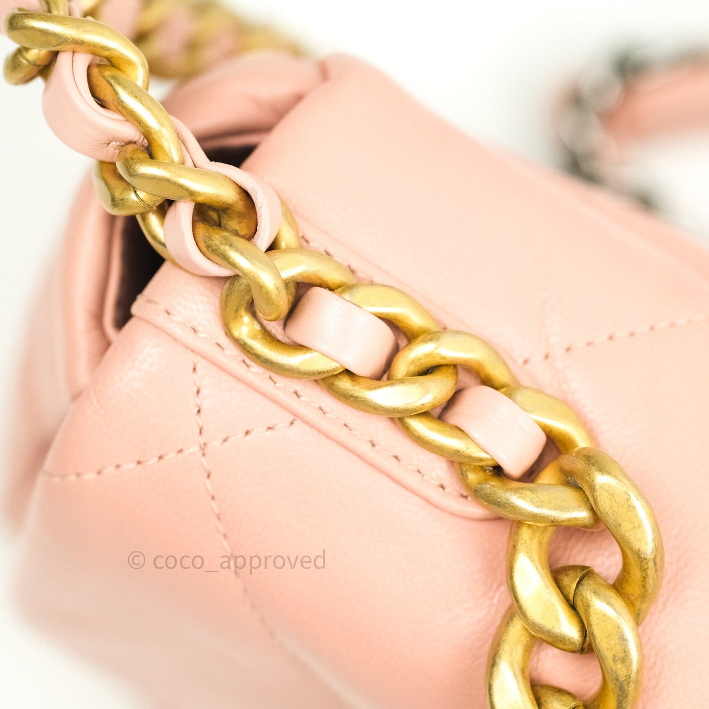 Chanel 19 Small Goatskin Rose Pink Mixed Hardware