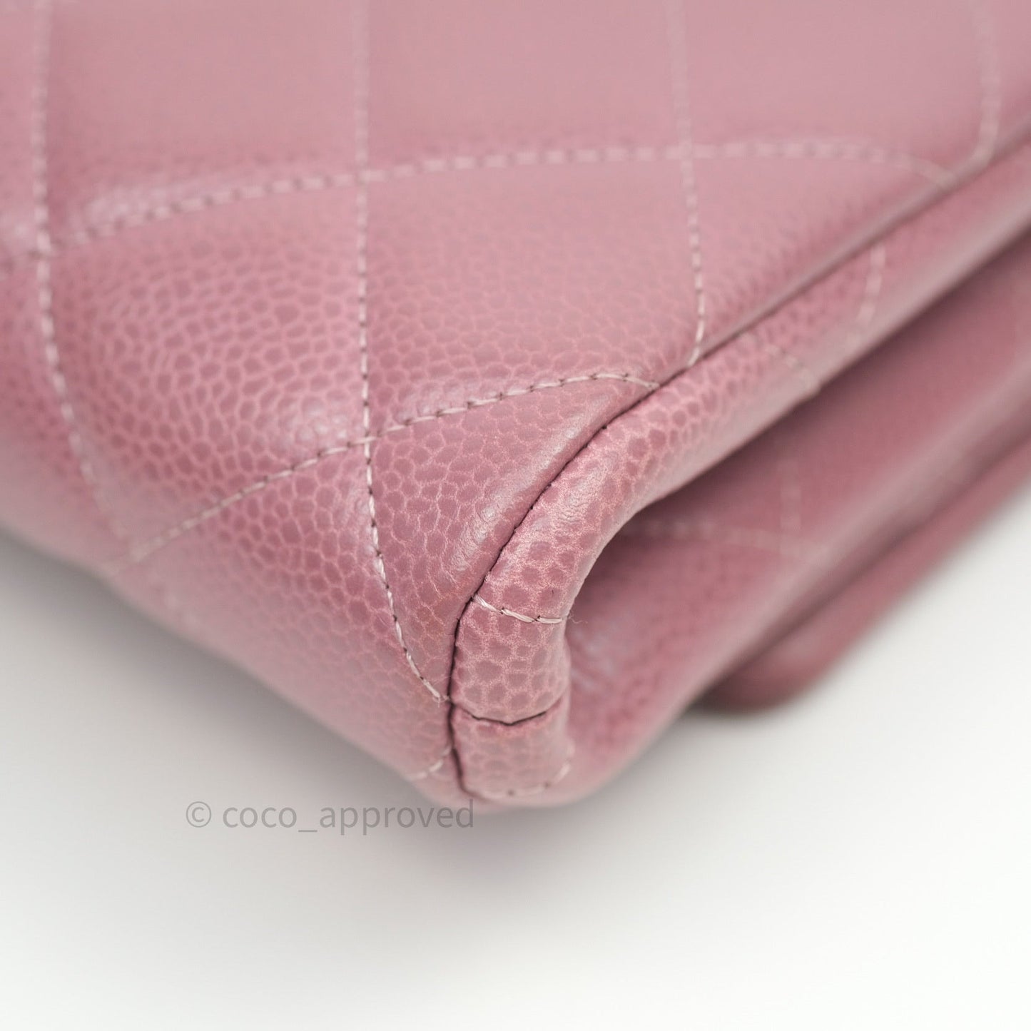 Chanel Quilted Clutch with Chain Pink Mauve Ruthenium Hardware