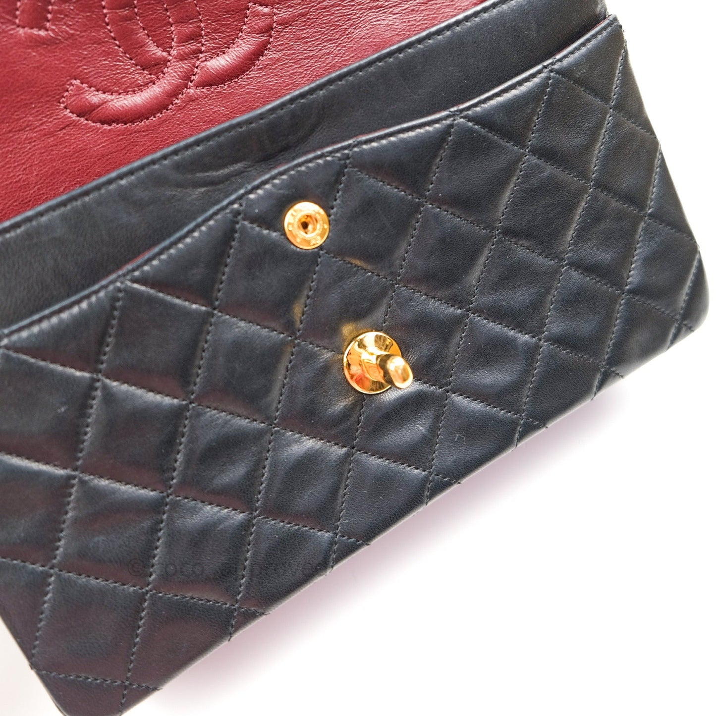 Chanel Vintage Classic Double Flap S/M Small Black Lambskin 24K Gold Hardware