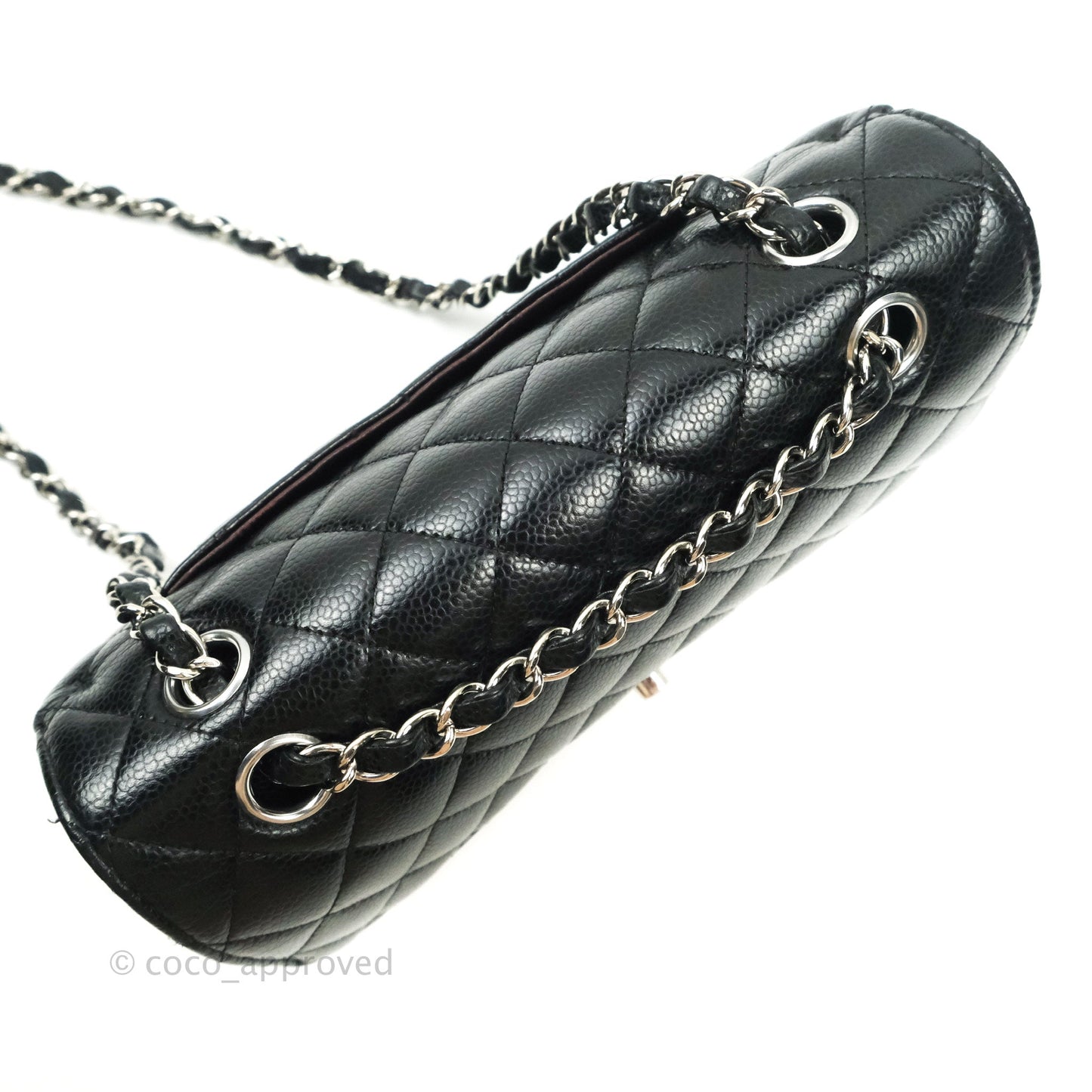 Chanel Classic Small S/M Flap Black Caviar Silver Hardware