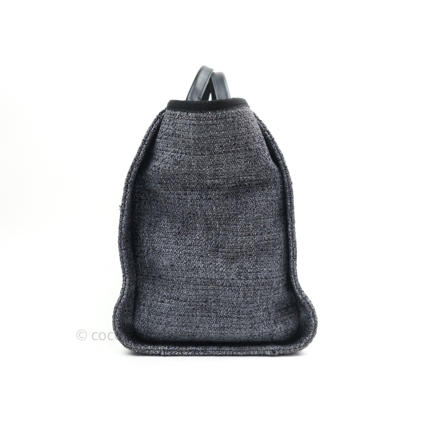 Chanel Large Deauville Charcoal Grey Canvas