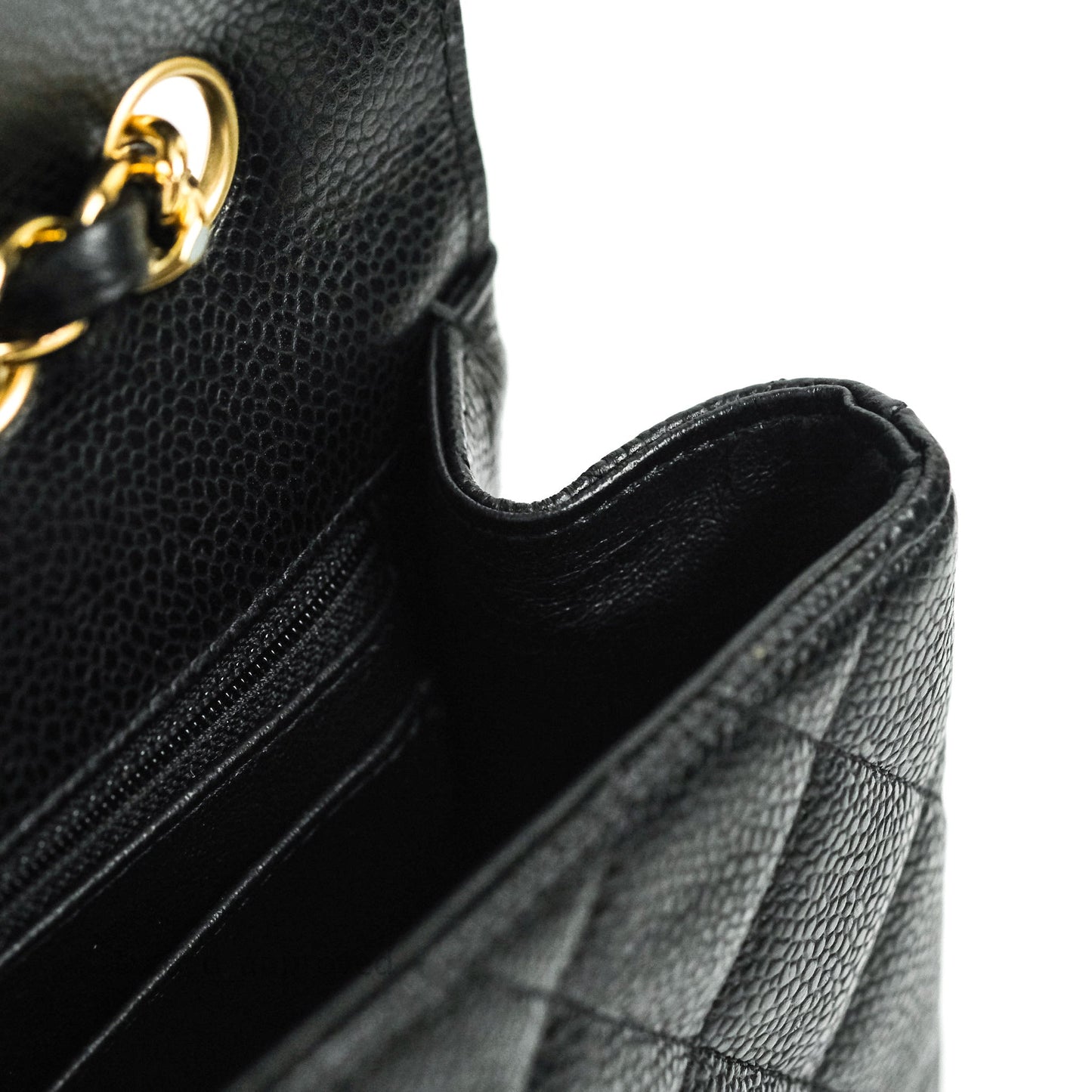 Chanel Jumbo Single Flap Black Caviar Gold Hardware⁣⁣