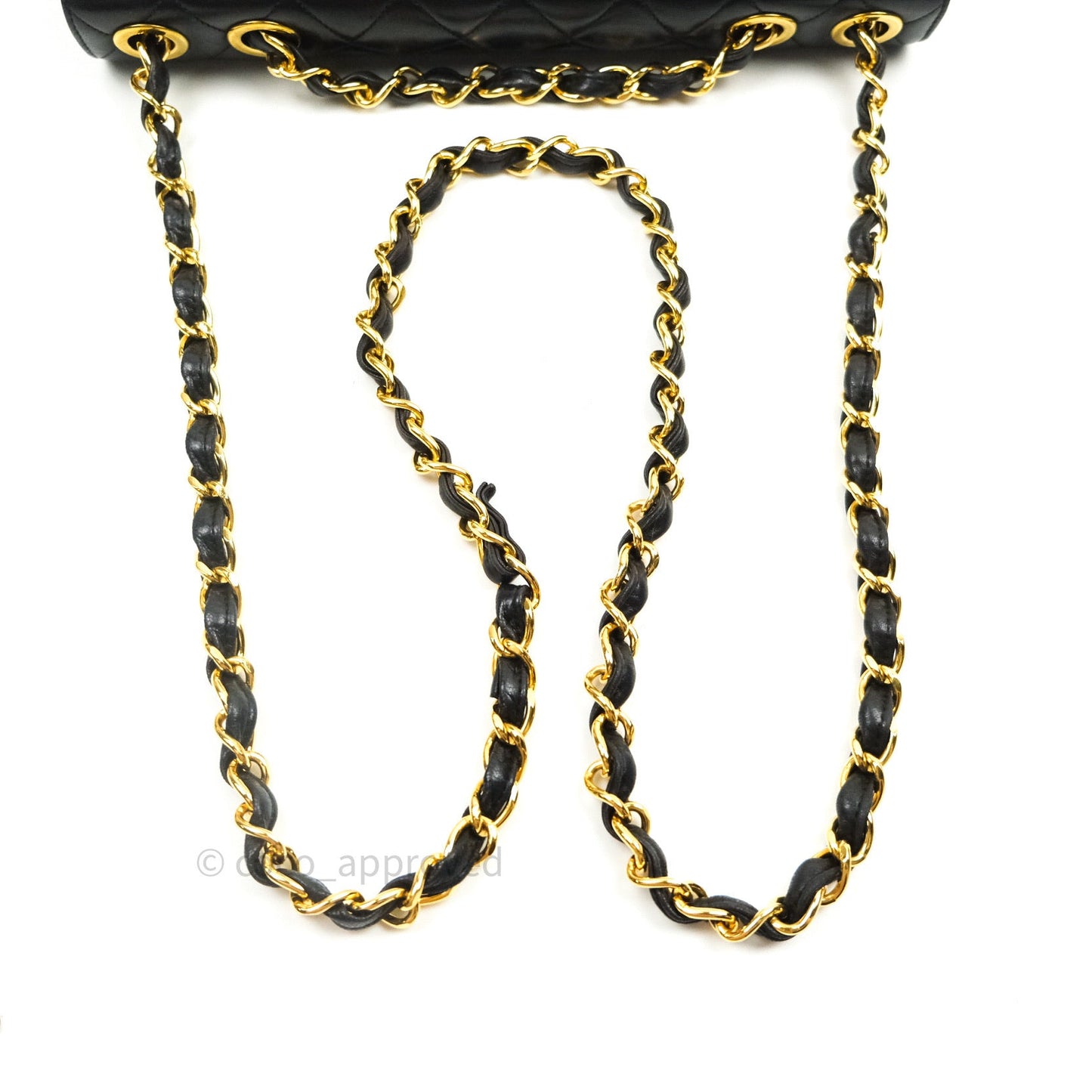 Chanel Vintage XL Jumbo Single Flap Black Lambskin 24K Gold Hardware