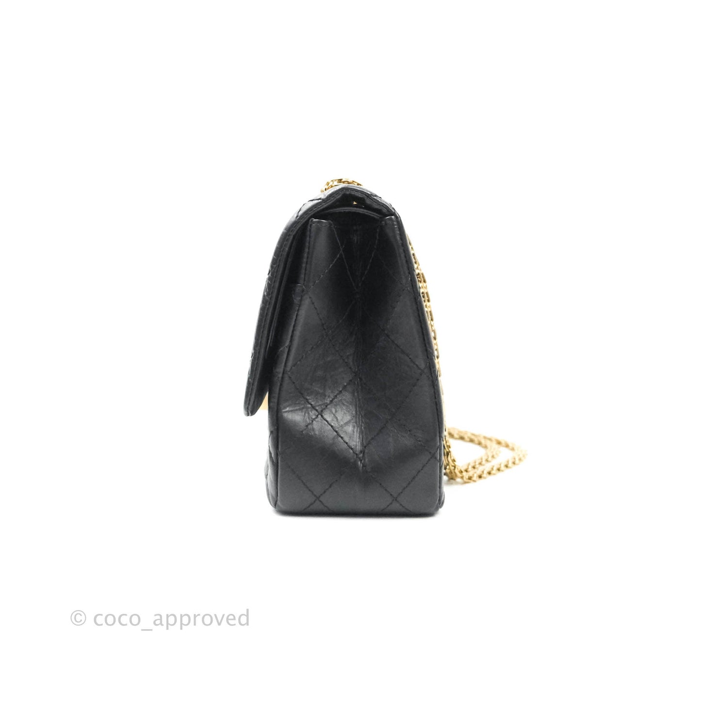 Chanel Reissue Quilted Aged Calfskin Black Aged Gold Hardware 227