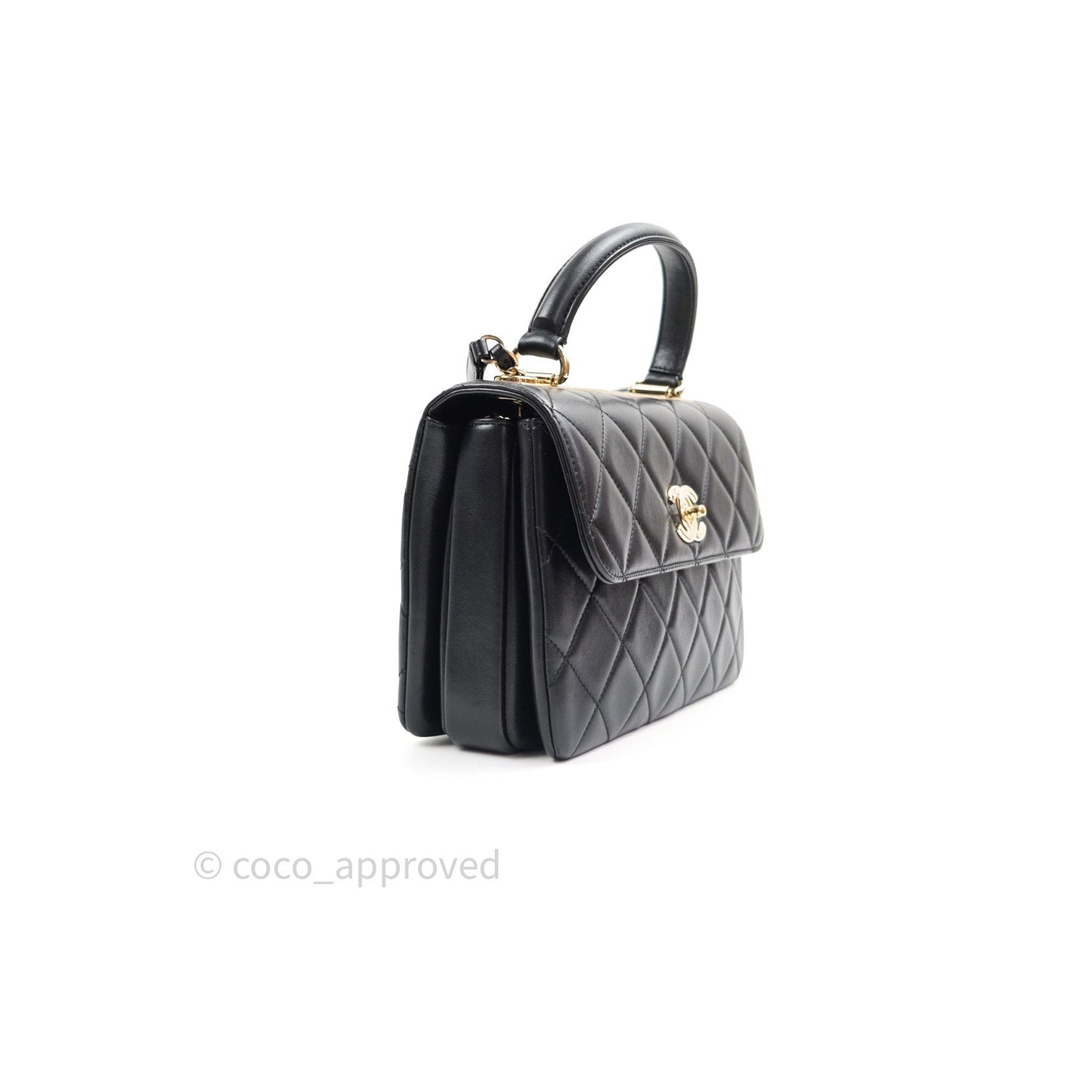 Chanel Trendy CC Small Black Lambskin Gold Hardware