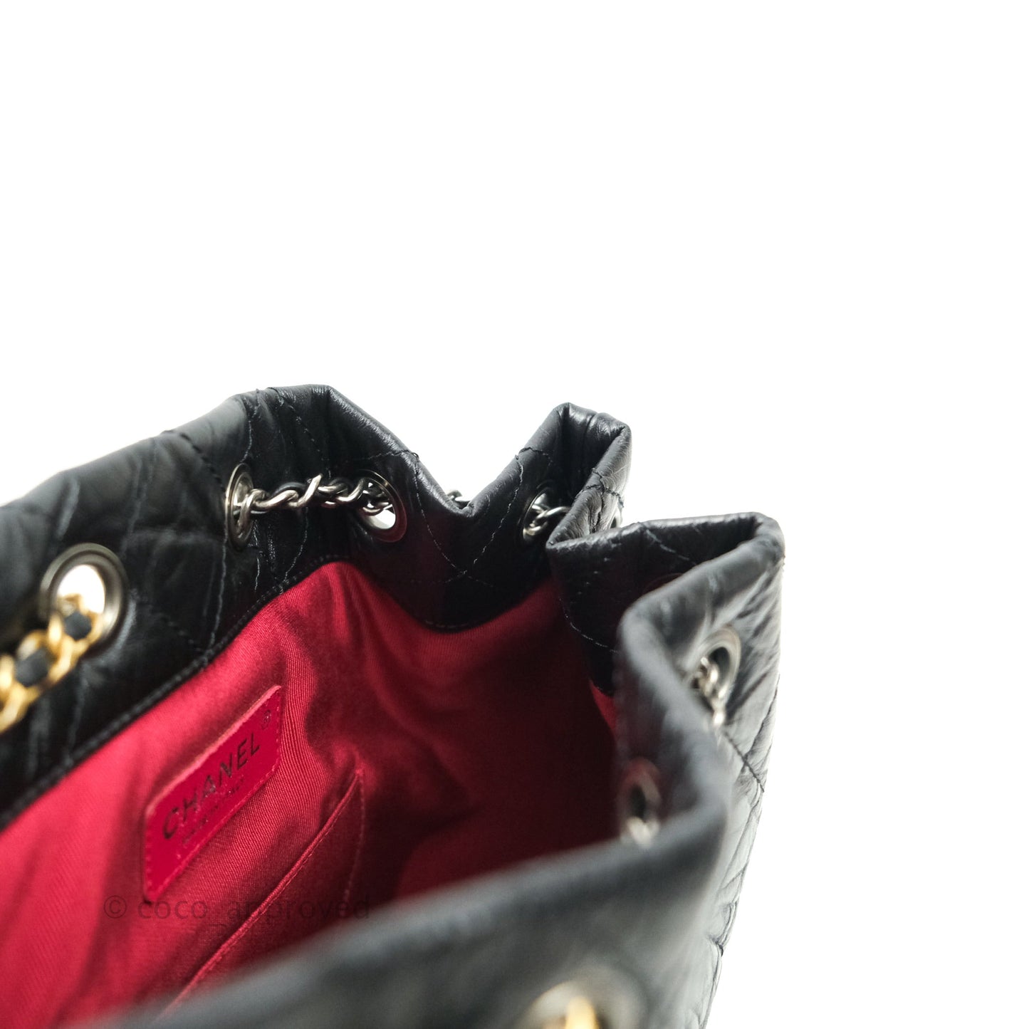Chanel Small Gabrielle Backpack Black Aged Calfskin