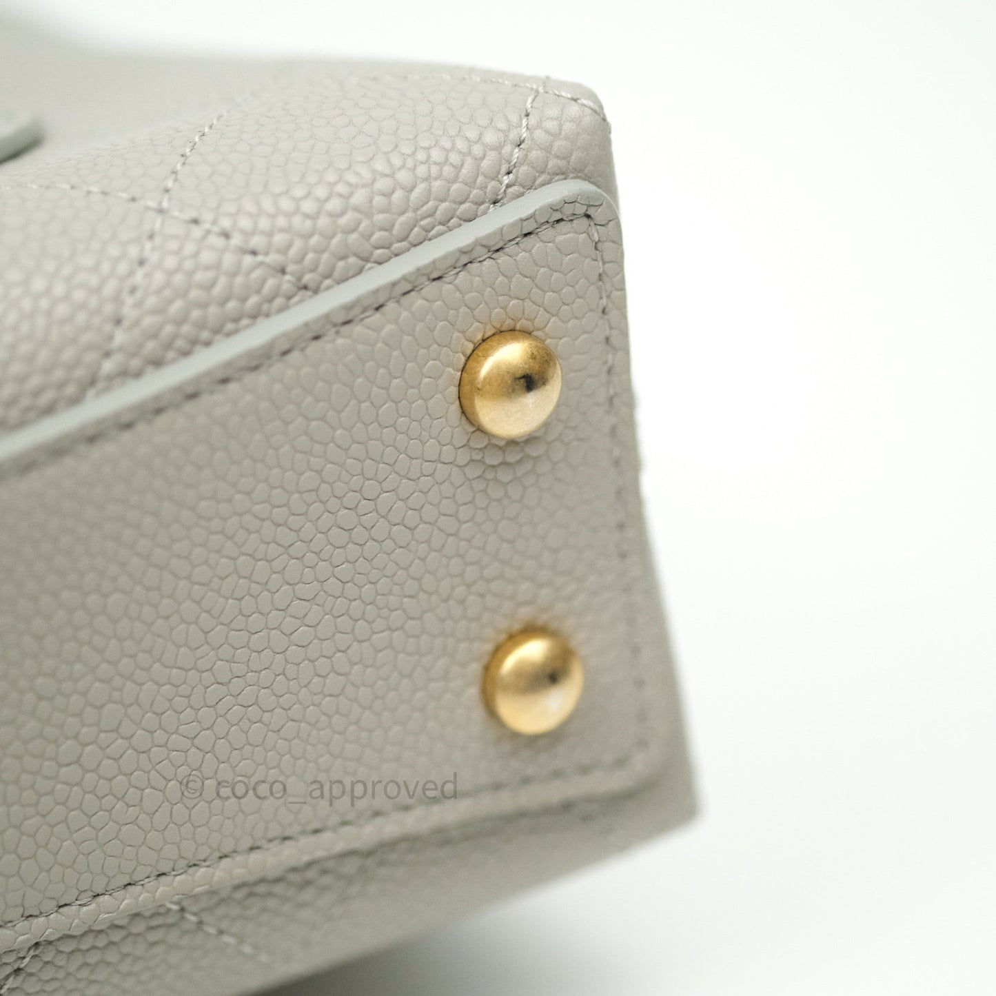 Chanel Chic Affinity Small Grained Calfskin Grey Gold Hardware