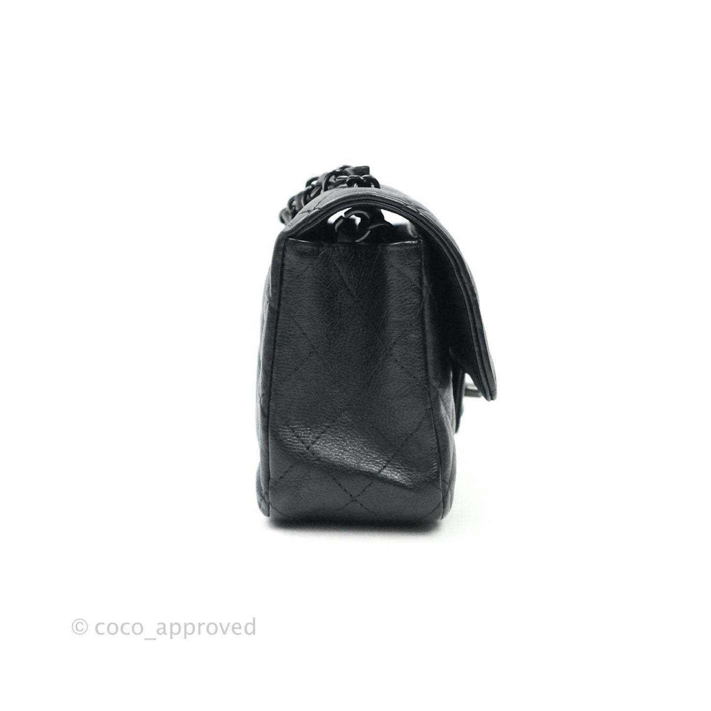 Chanel Quilted Mini Rectangular Flap So Black Crumpled Calfskin