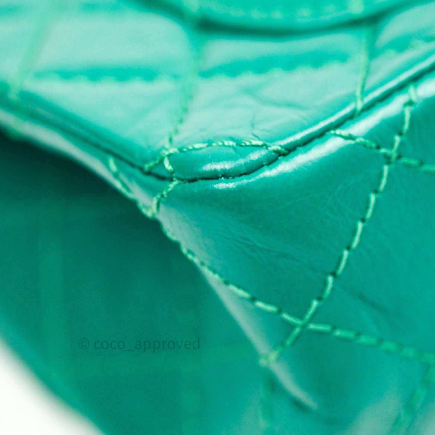 Chanel Mini Reissue 224 Green Aged Calfskin Gold Hardware