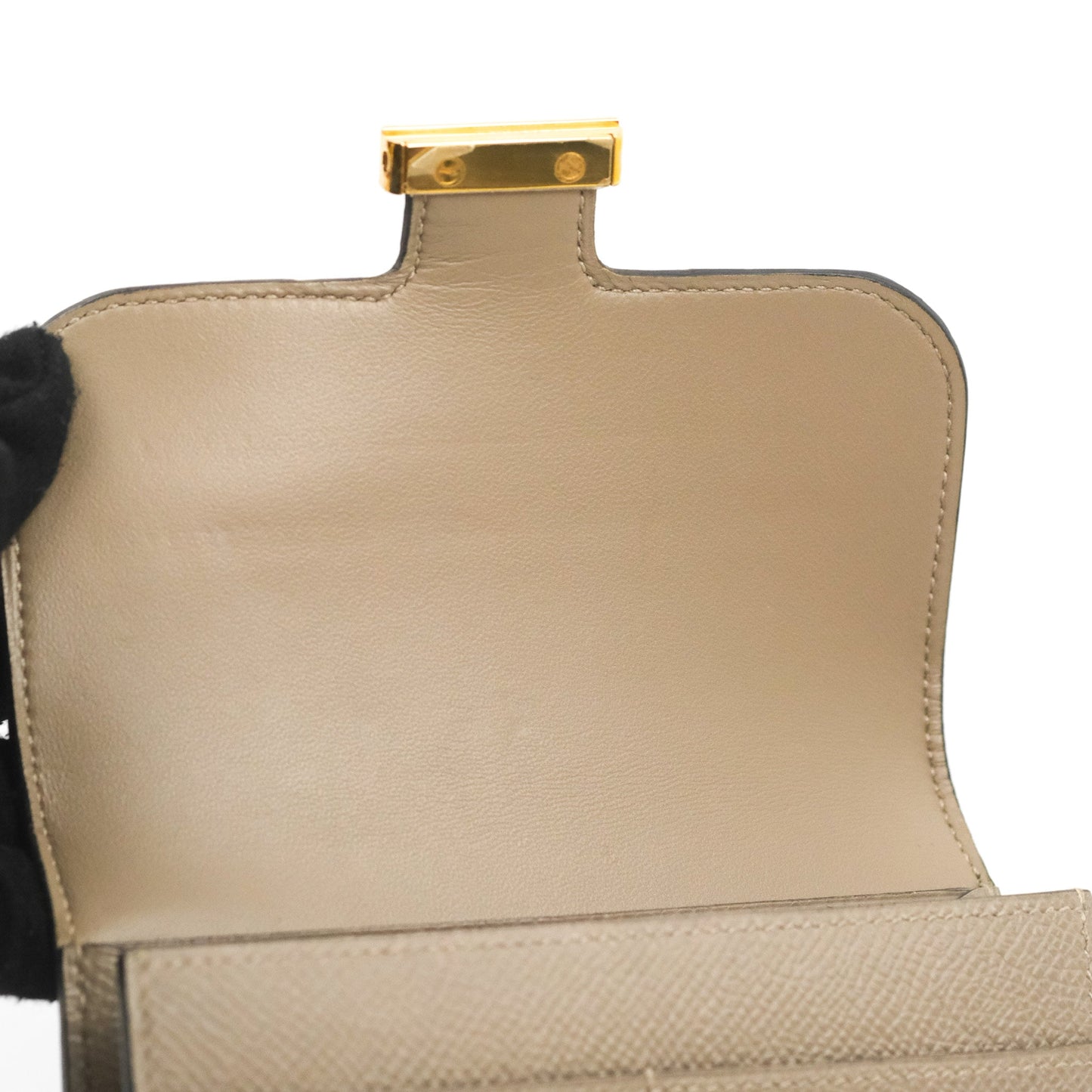 Hermès Constance Short Wallet Gris Asphalt Epsom Rose Gold Hardware