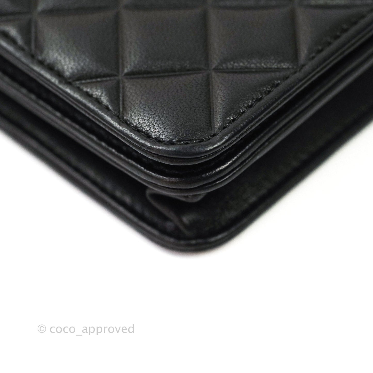 Chanel Quilted Wallet on Chain WOC Black Calfskin Gold Hardware