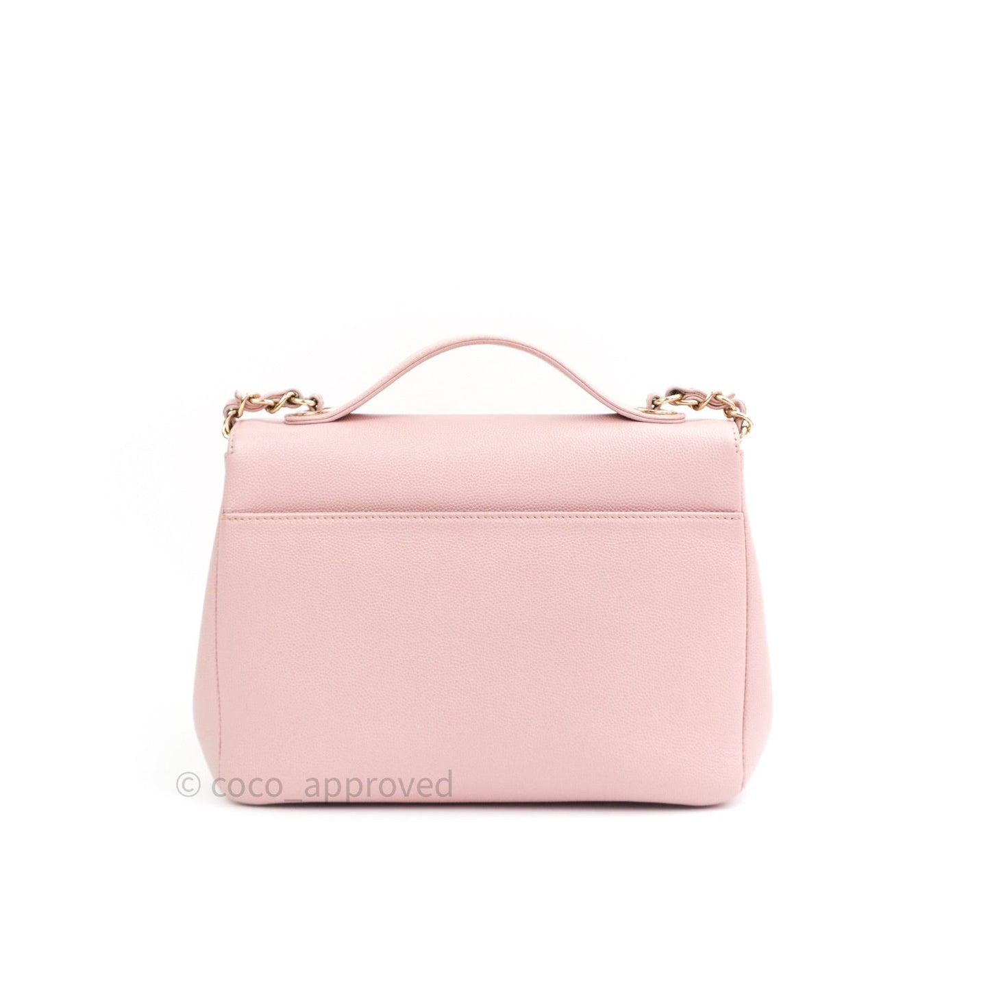 Chanel Quilted Medium Business Affinity Flap Light Pink Light Gold Hardware