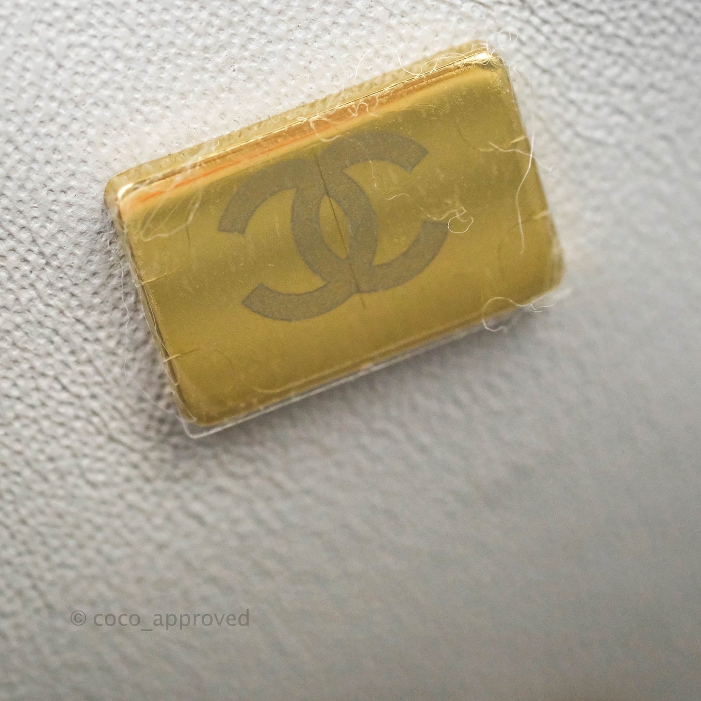 Chanel Top Handle Mini Rectangular Flap Bag Grey Lambskin Aged Gold Hardware