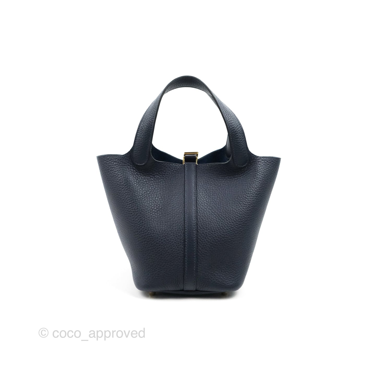 Hermès Picotin 18 PM Bleu Nuit Clemence Gold Hardware