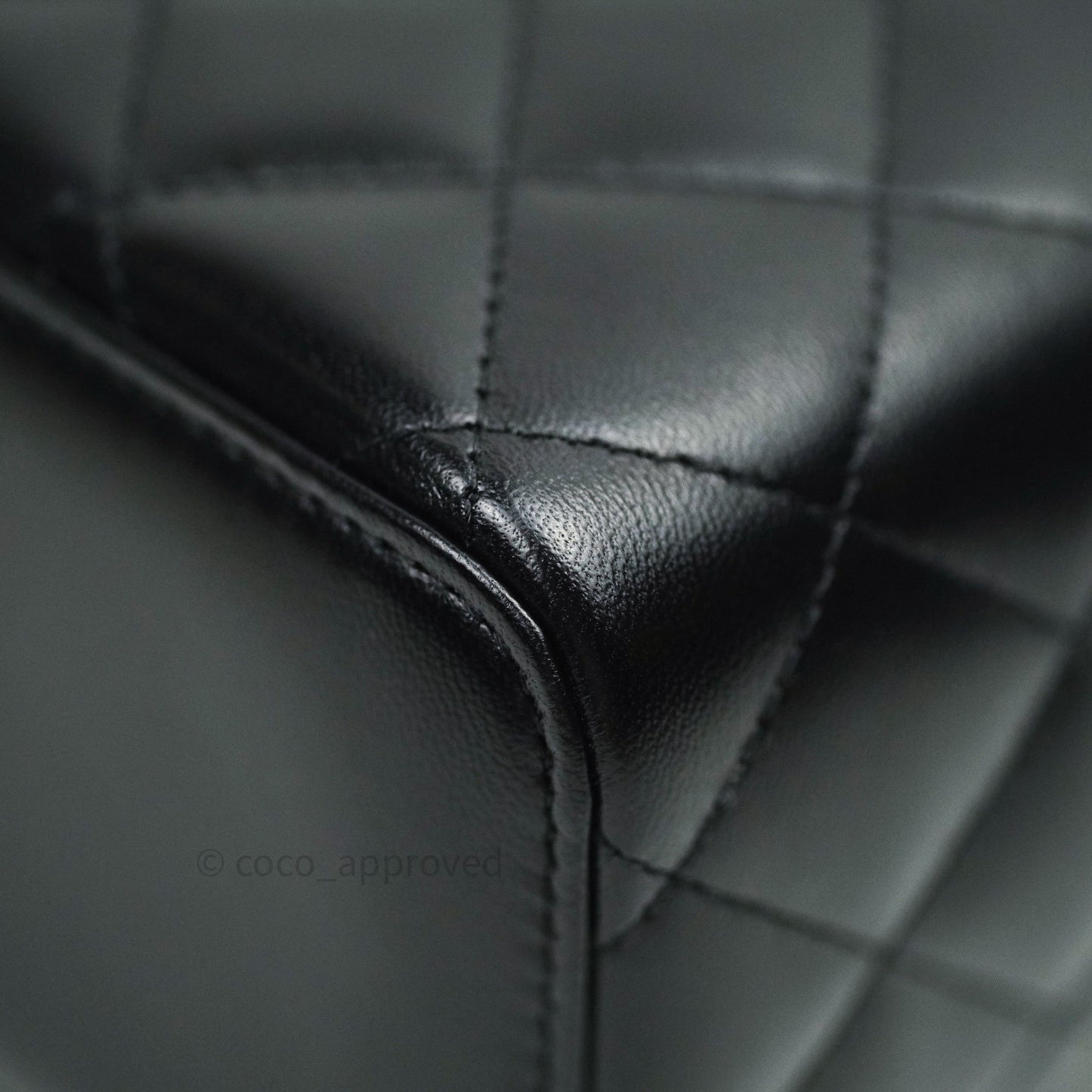 Chanel Vanity Rectangular Classic Black Lambskin Gold Hardware