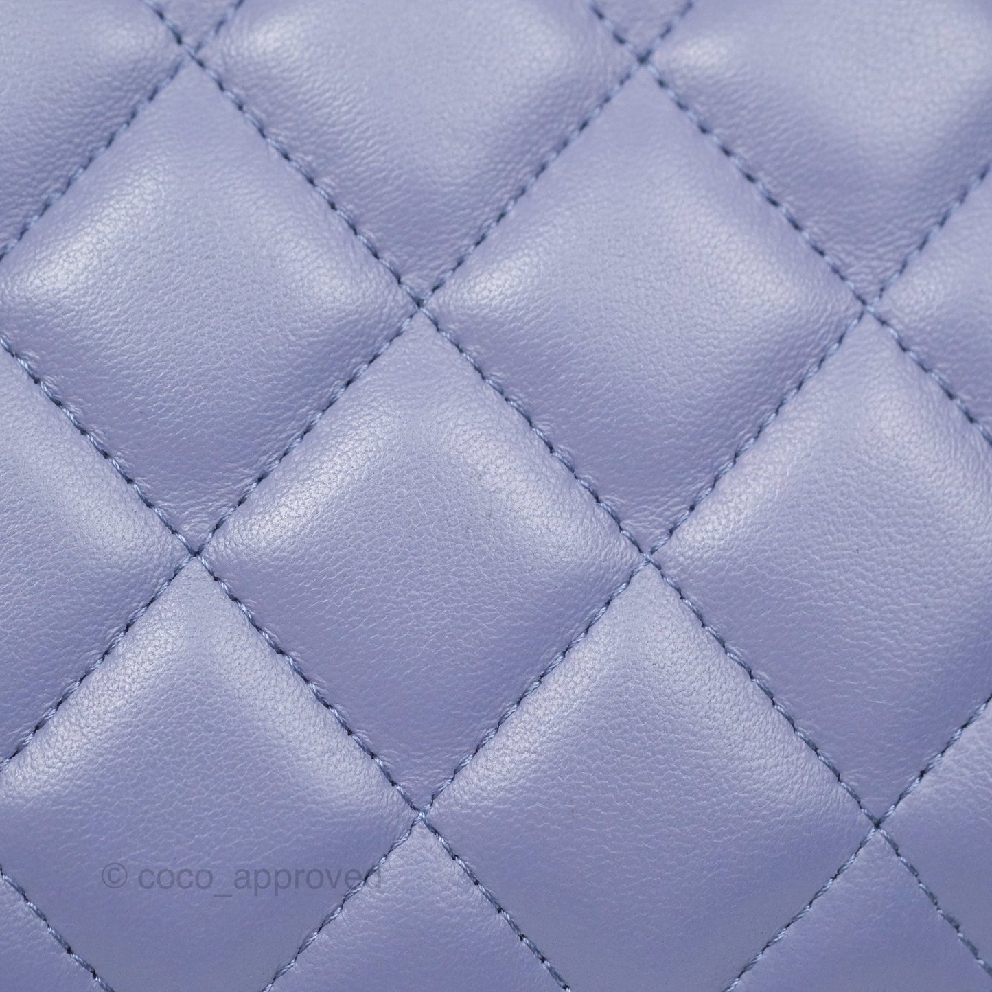 Chanel Jumbo Double Flap Lavender Blue Lambskin Silver Hardware⁣⁣
