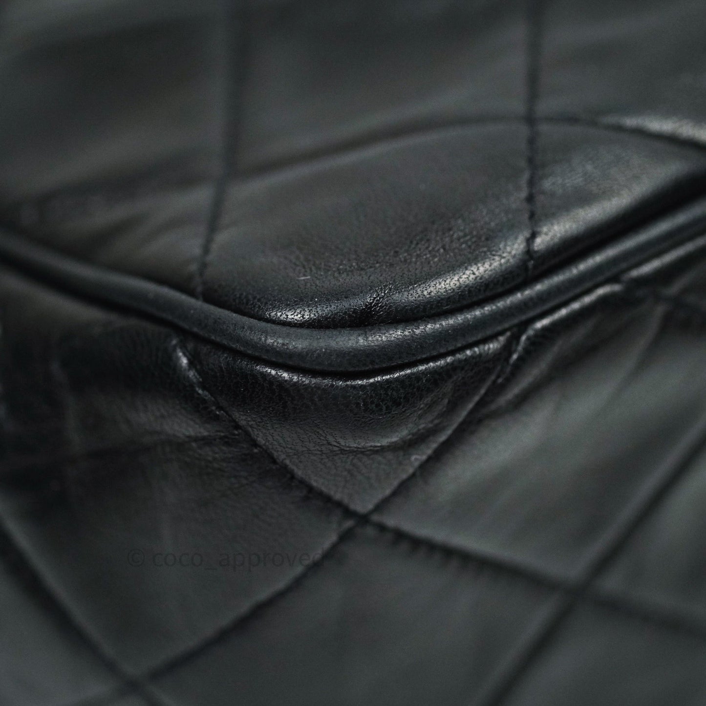 Chanel Black Quilted Lambskin Vintage Classic Camera Bag 24K Gold Hardware
