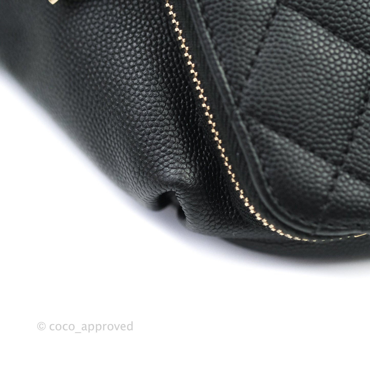 Chanel Quilted Business Affinity Waist Belt Bag Black Caviar Gold Hardware