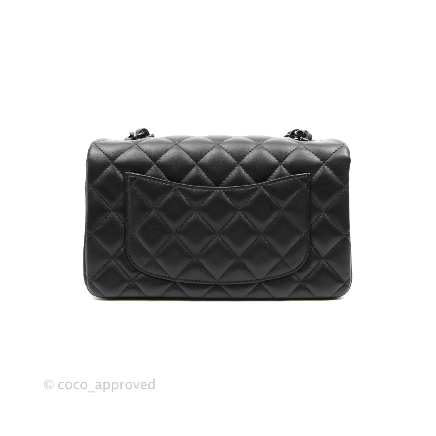 Chanel Quilted Mini Rectangular So Black Lambskin