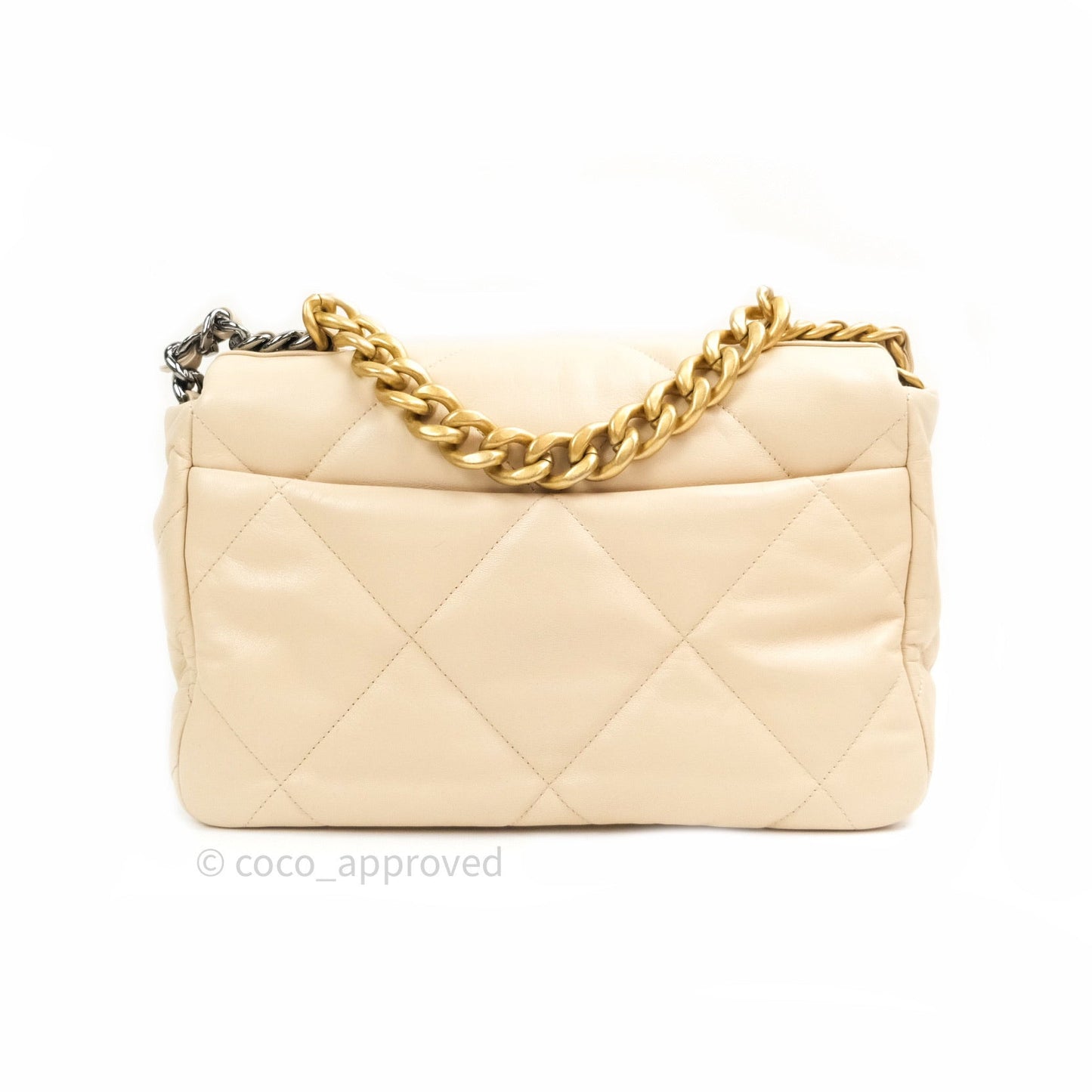 Chanel 19 Medium Beige Lambskin Mixed Hardware