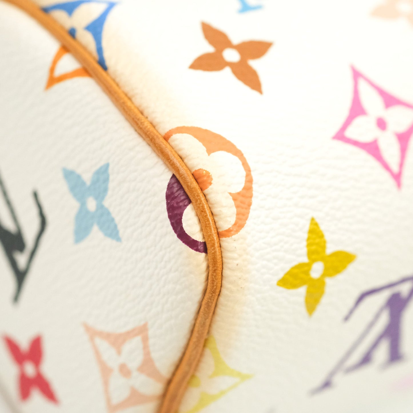 Louis Vuitton x Takashi Murakami Monogram Nano Speedy White Rainbow