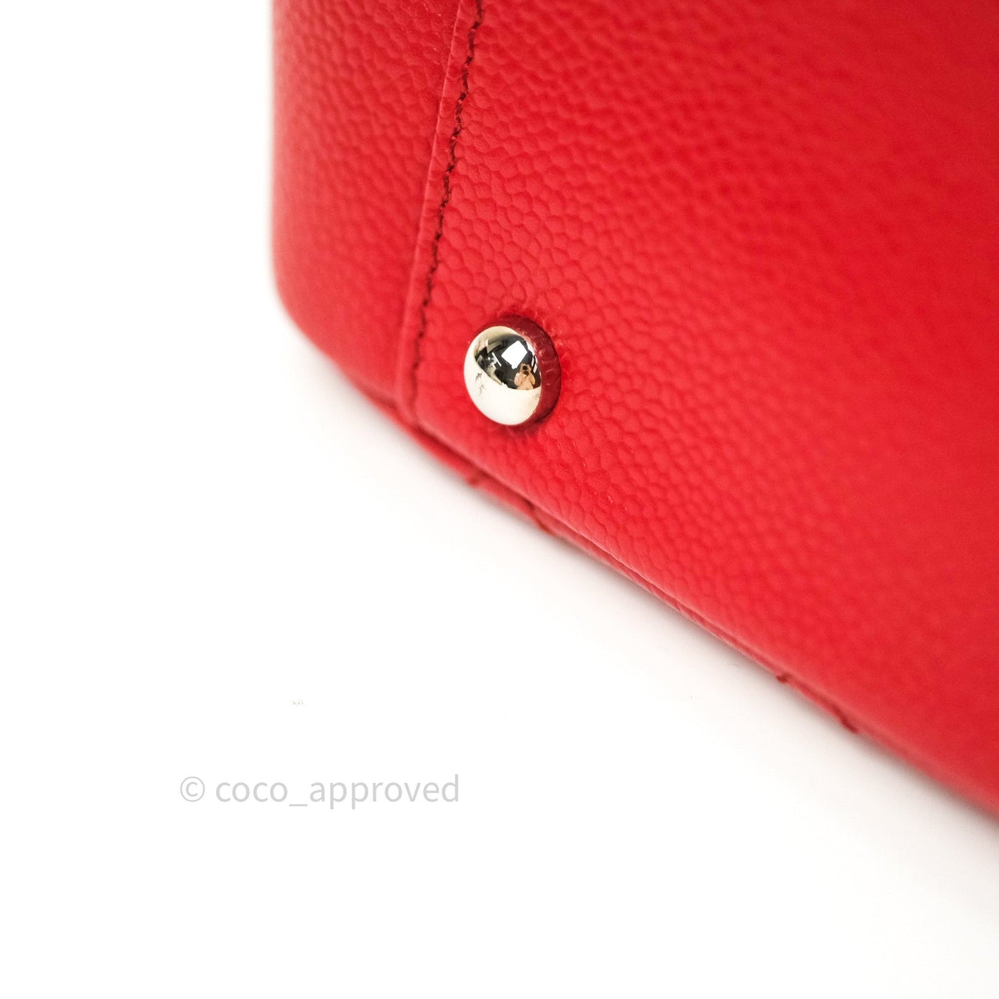 Chanel XL Grand Shopping Tote GST Red Caviar Silver Hardware