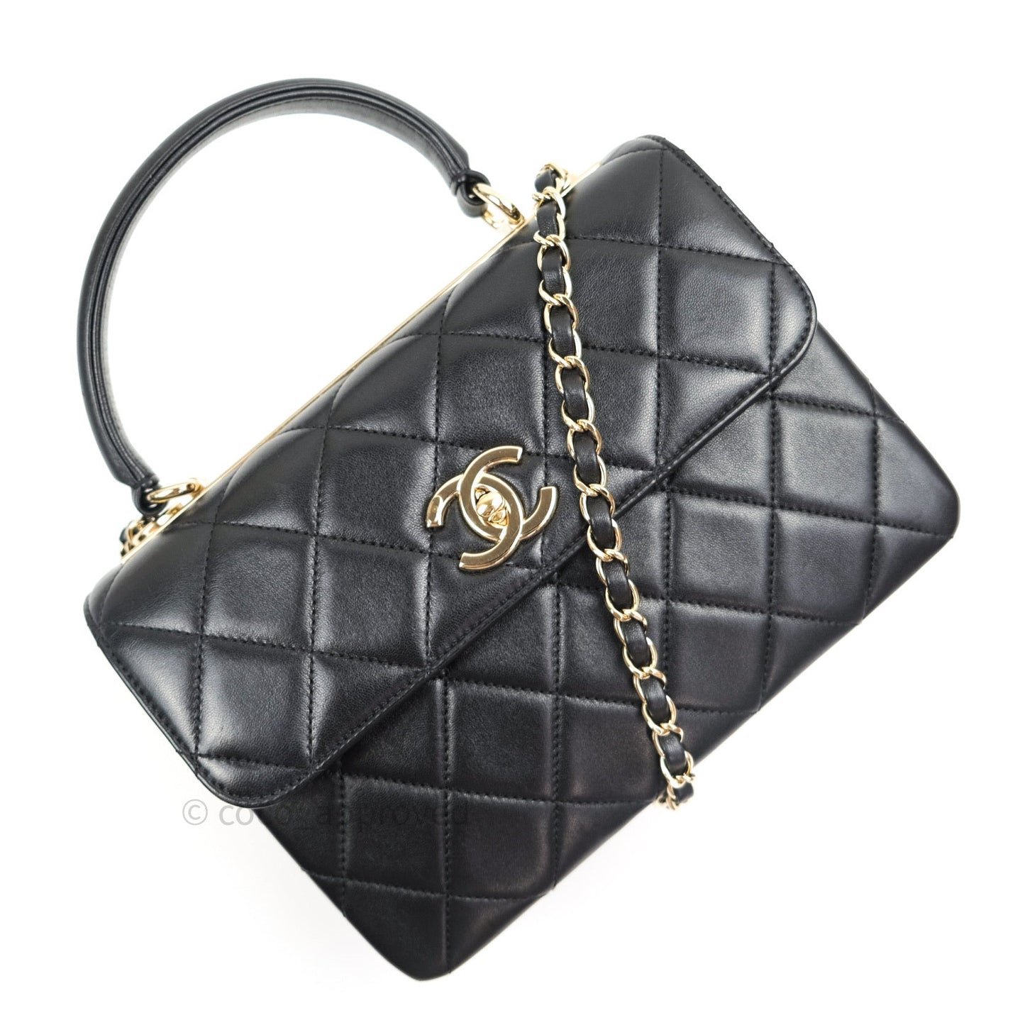 Chanel Trendy CC Small Black Lambskin Gold Hardware