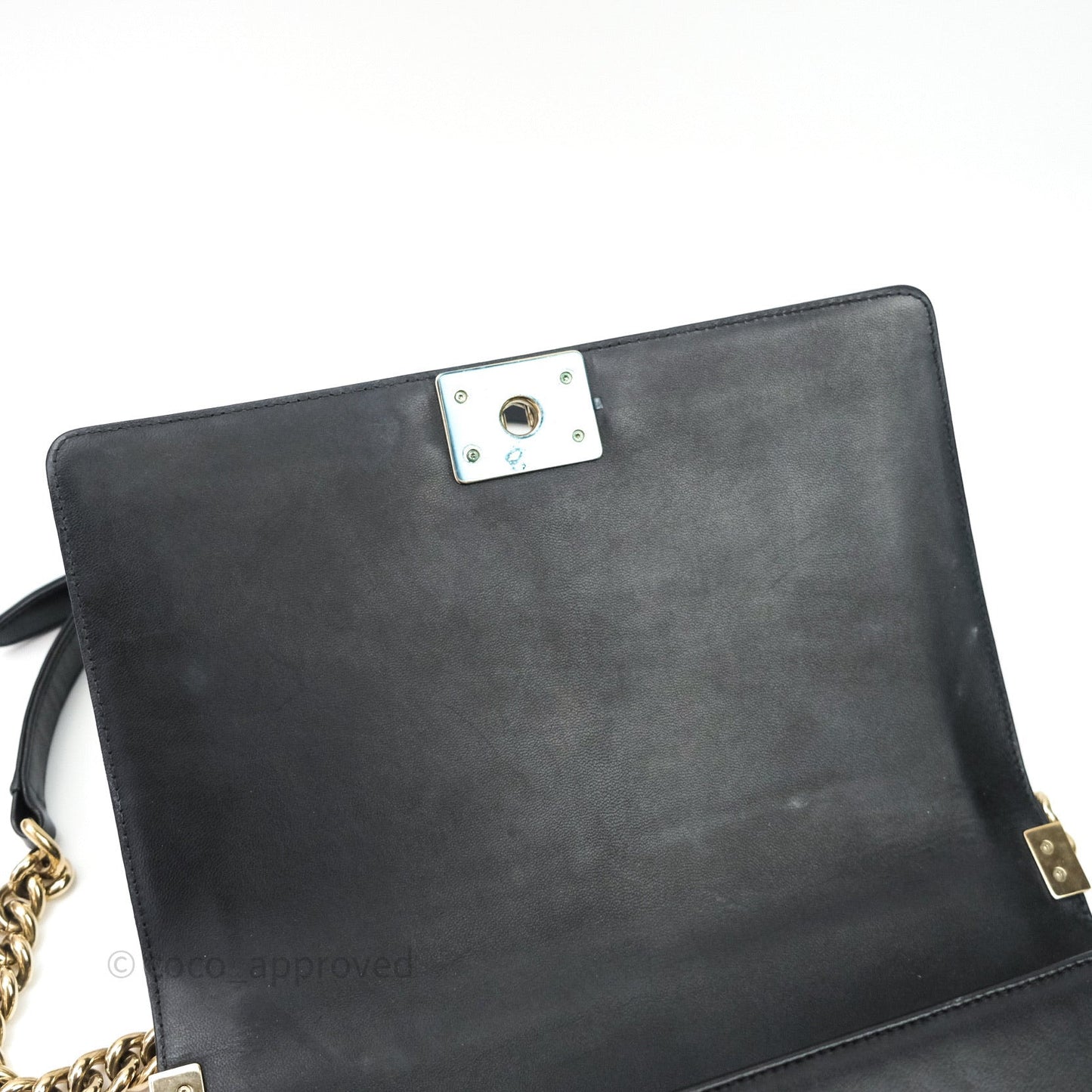 Chanel Quilted Boy New Medium Black Lambskin Gold Hardware