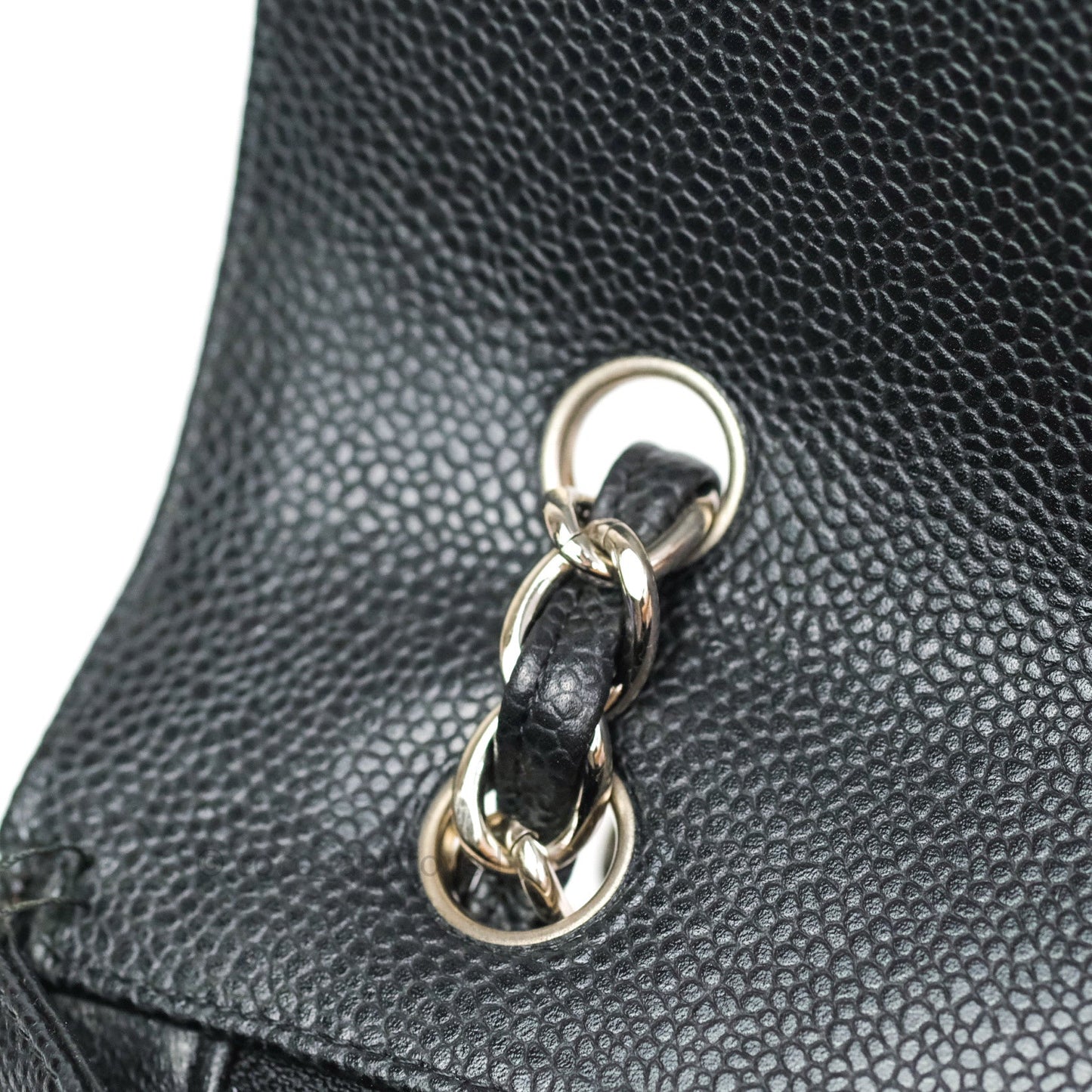 Chanel Classic Maxi Single Flap Quilted Black Caviar Silver Hardware