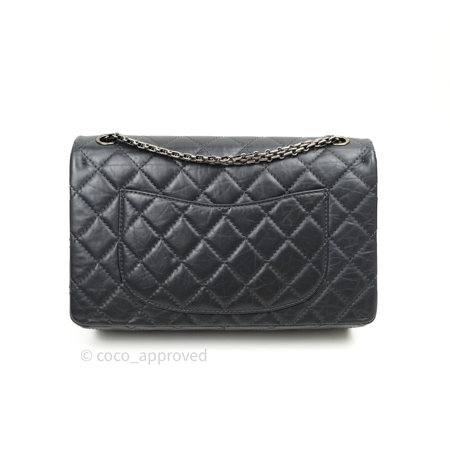 Chanel Reissue Quilted Aged Calfskin Dark Grey Ruthenium Hardware 226