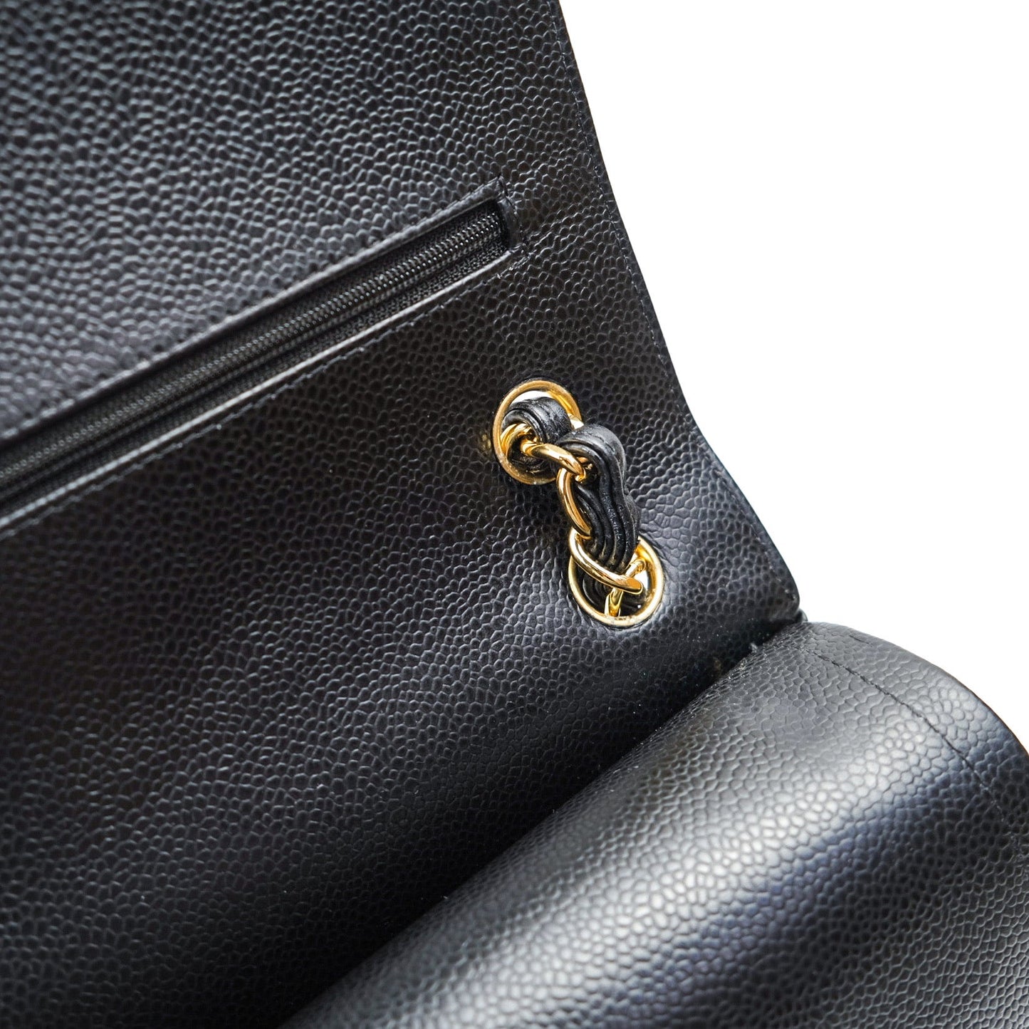 Chanel Jumbo Double Flap Black Caviar Gold Hardware⁣⁣