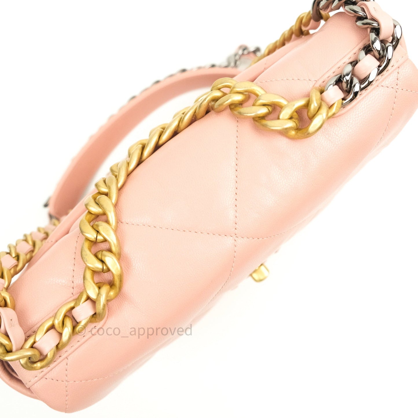 Chanel 19 Small Goatskin Rose Pink Mixed Hardware