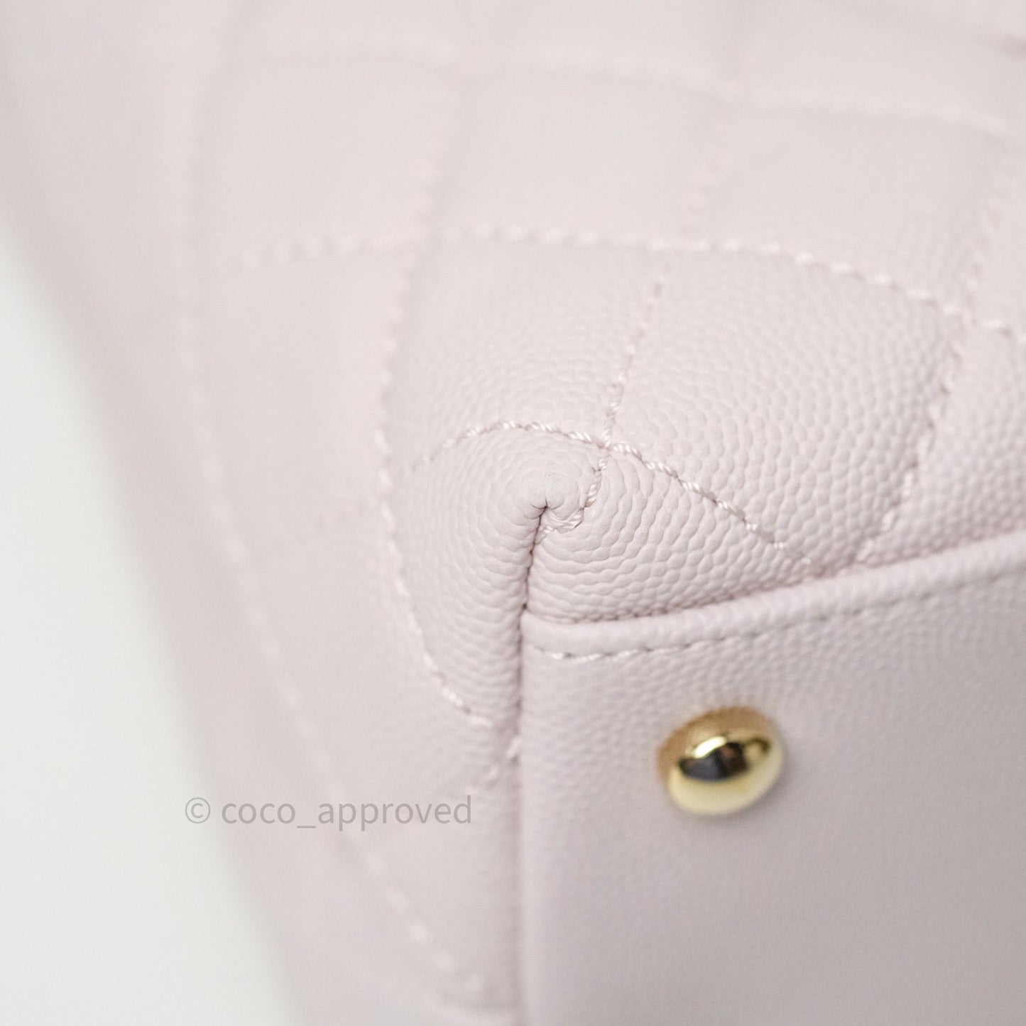 Chanel Small Coco Handle Quilted Lilac Pink Light Gold Hardware
