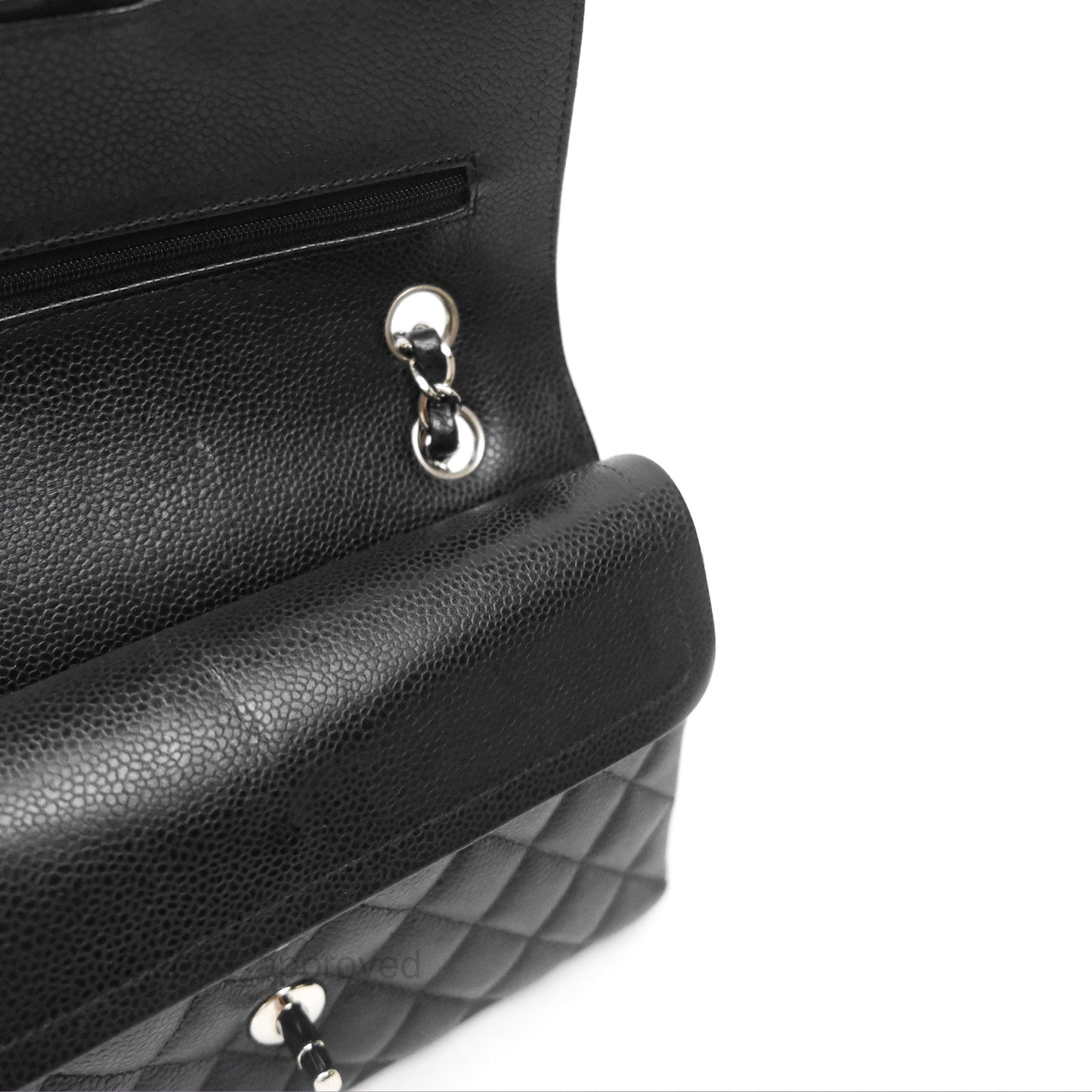 Chanel Small Classic Flap Quilted Black Caviar Silver Hardware