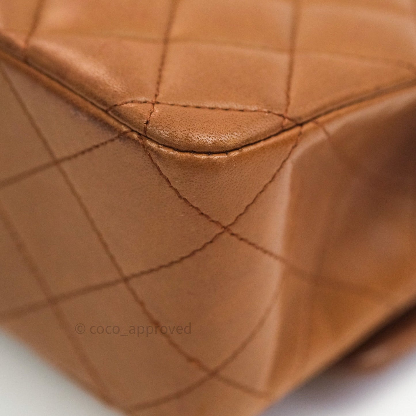 Chanel Classic M/L Brown Lambskin Silver Hardware
