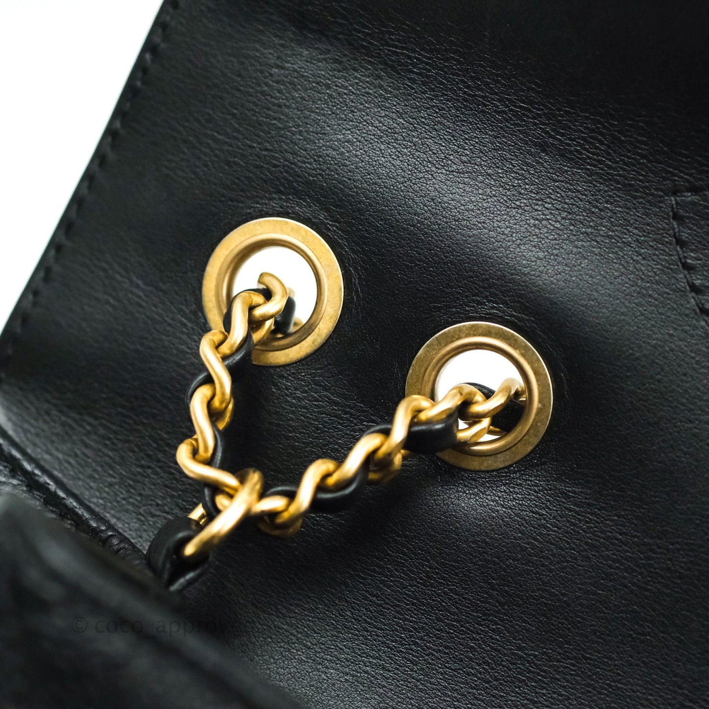 Chanel Quilted Small CC Filigree Flap Black Caviar