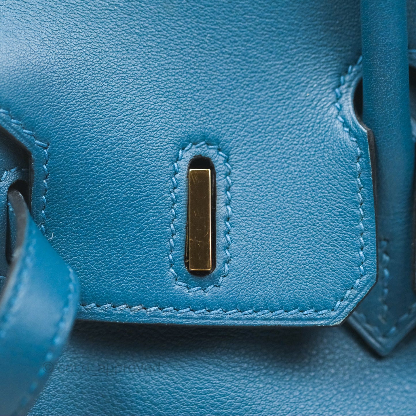 Hermes Birkin 25 Retourne Bleu Colvert Swift Gold Hardware