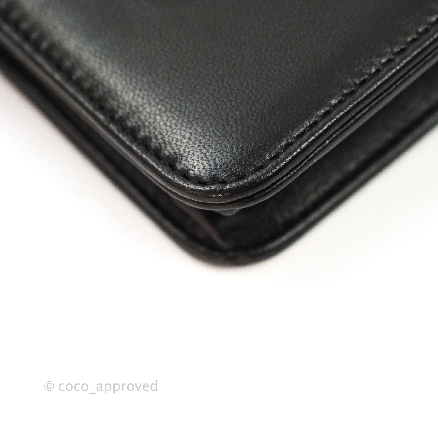 Chanel Quilted Wallet on Chain WOC Black Calfskin Gold Hardware