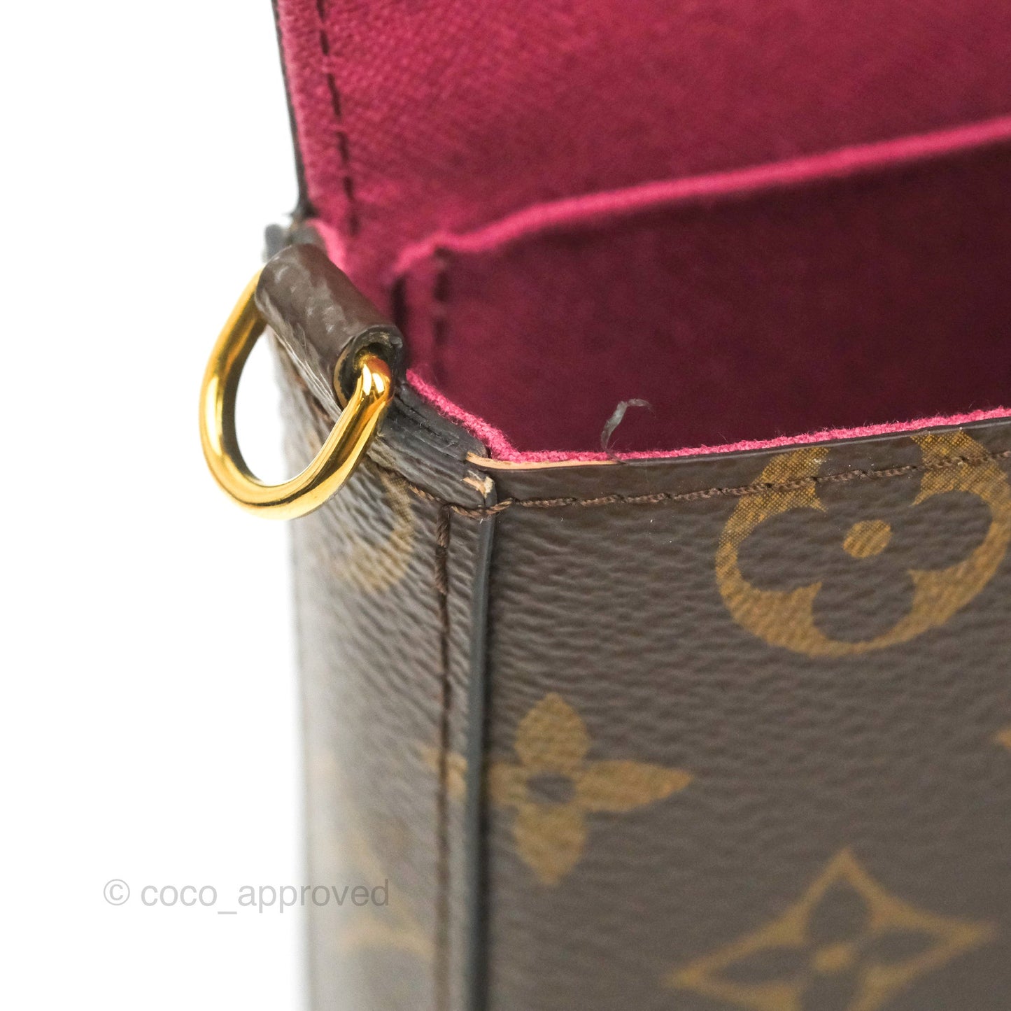 Louis Vuitton Félicie Pochette Monogram Canvas Fuchsia Pink