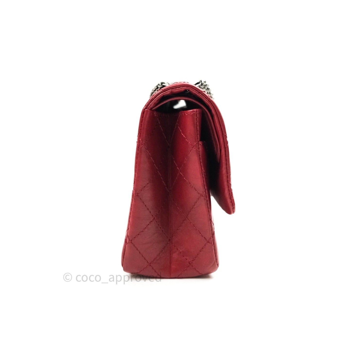 Chanel Reissue Quilted Aged Calfskin Dark Red Ruthenium Hardware 226