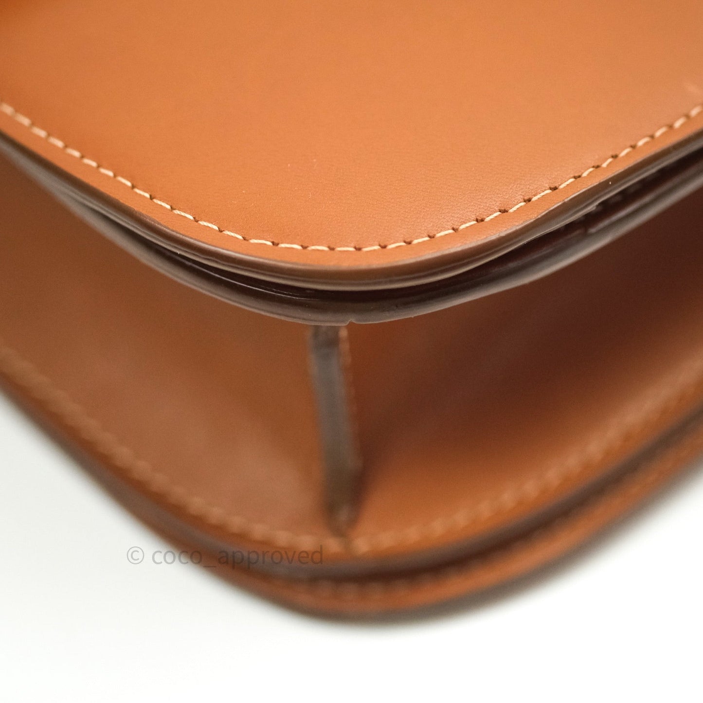 Celine Box Brown Tan Calfskin Leather Medium Classic Gold Hardware
