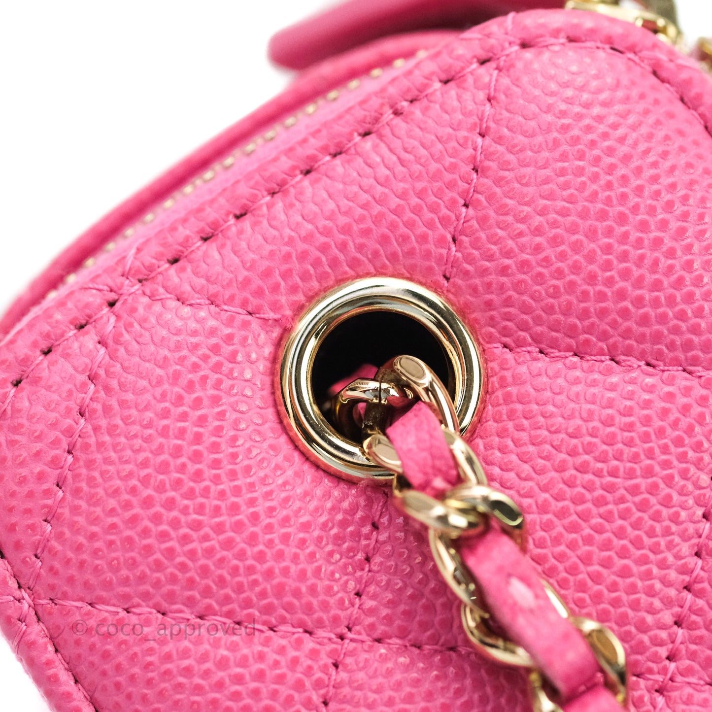 Chanel Mini Vanity Classic With Chain Pink Caviar Gold Hardware